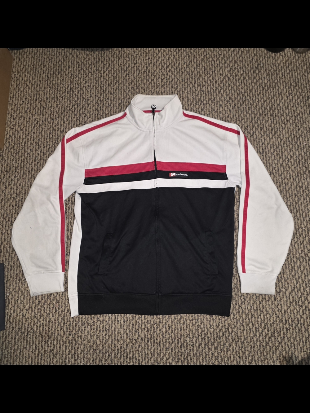 ECKO UNLTD. White, Black & Pink Colorblock Track Jacket